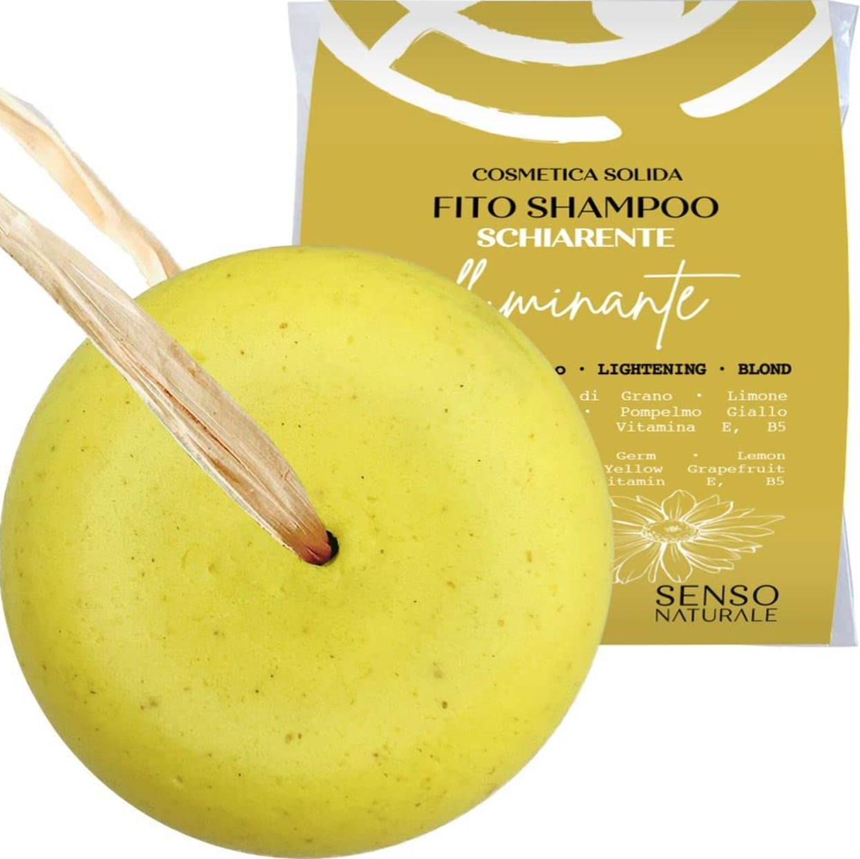 Fito Shampoo Solido ILLUMINANTE / SCHIARENTE – Senso Naturale - immagine 3
