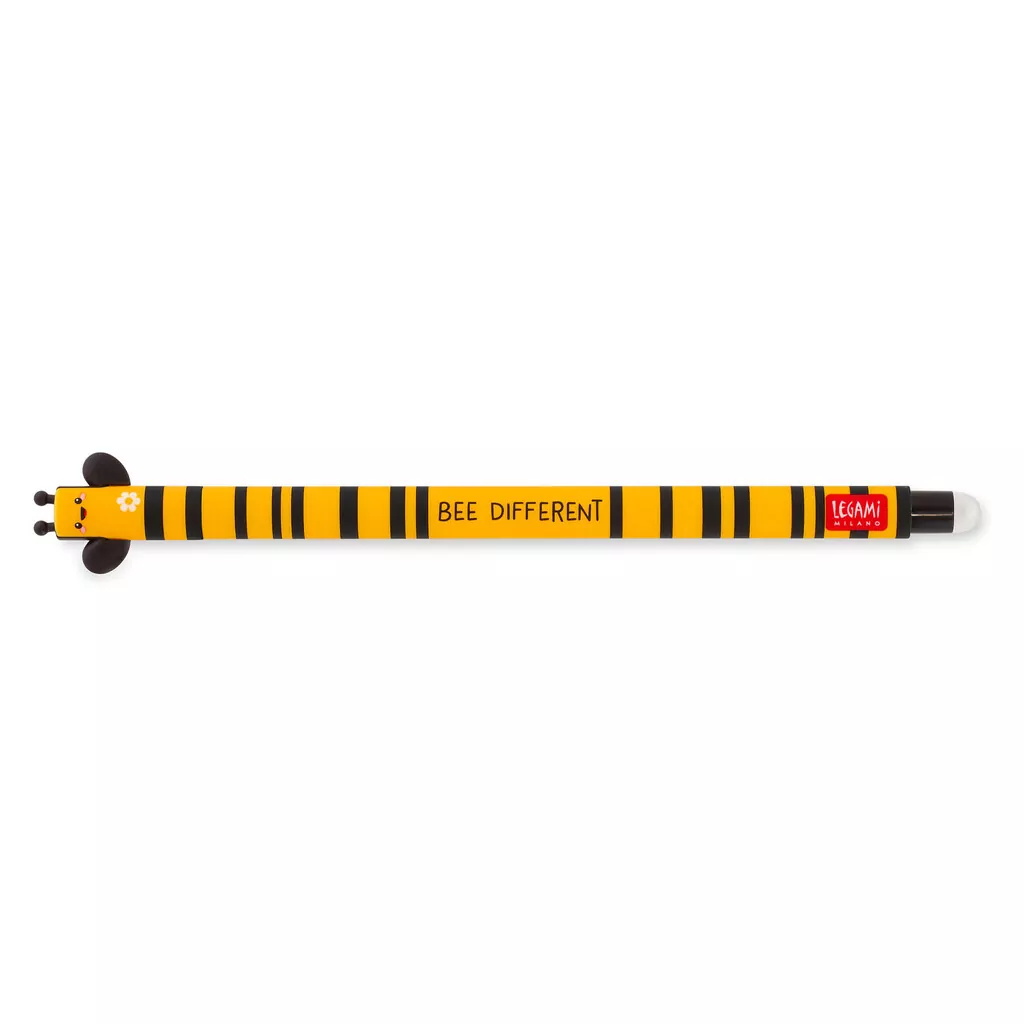 Penna gel cancellabile Legami: nero, 0.7 mm, Bee