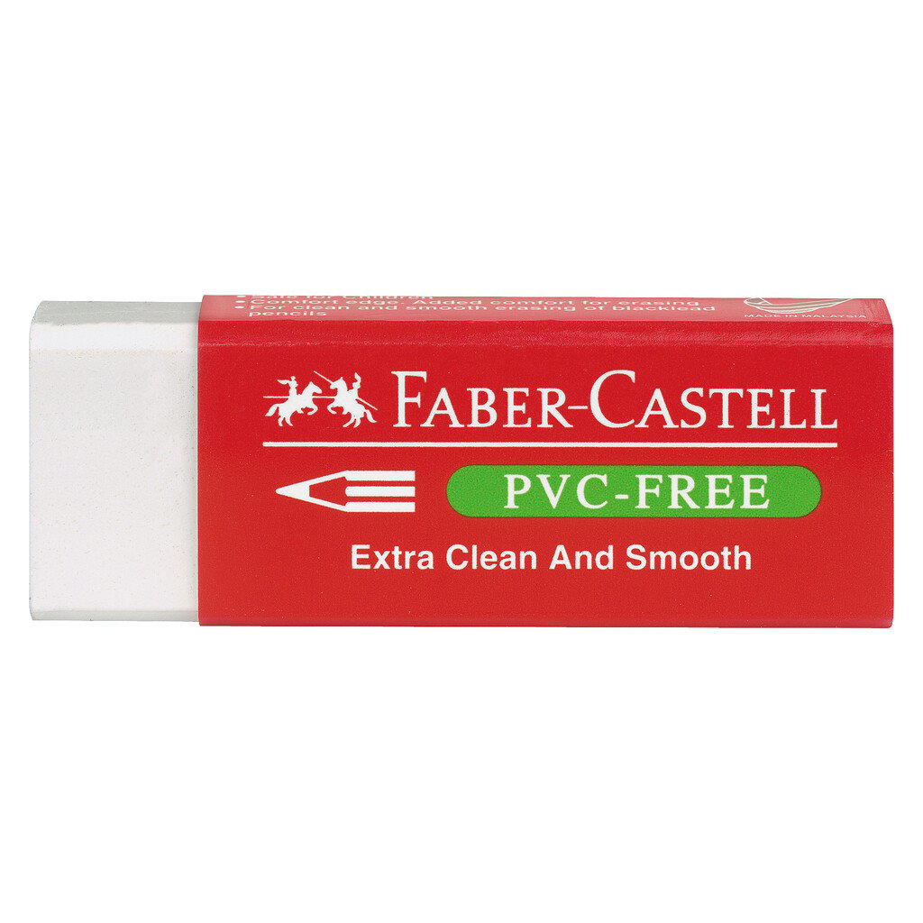 Gomma per cancellare Faber-Castell 7095-20 PVC-Free: confezione-espositore da banco con 20 pz.