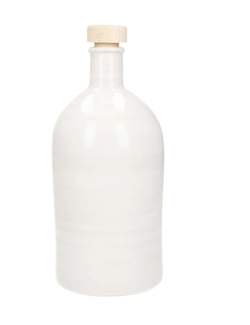OLIERA ARTIGIANALE 500 ml BIANCA MAIOLICA - immagine 2