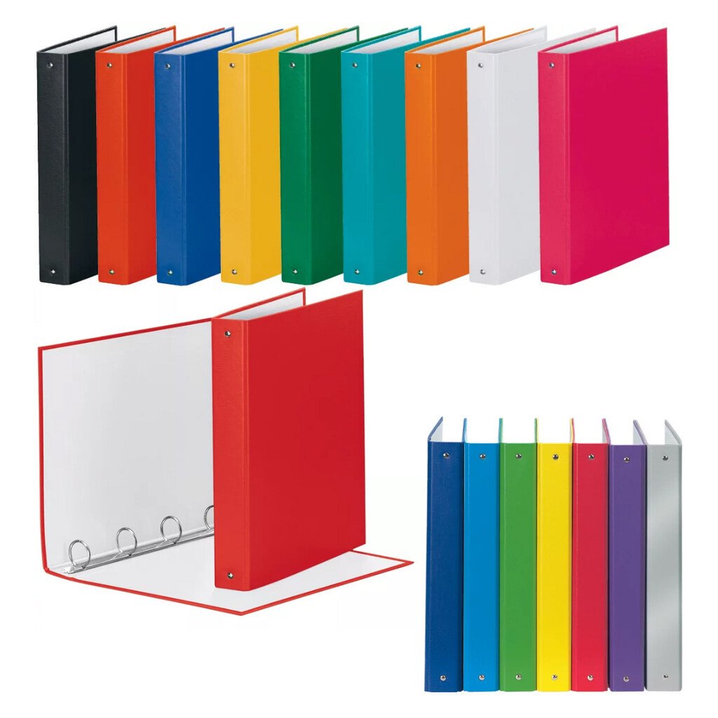 Raccoglitore ad anelli Esselte Meeting: A4, dorso 3 cm, 4 anelli, lilla’