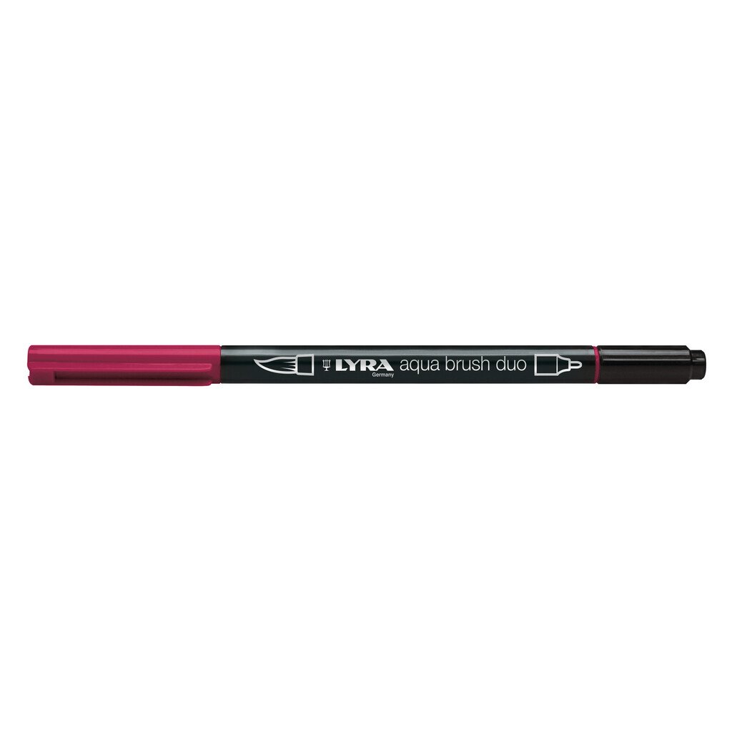Pennarello Lyra Aqua Brush Duo: carminio bruciato, ast. app. da 10 u.