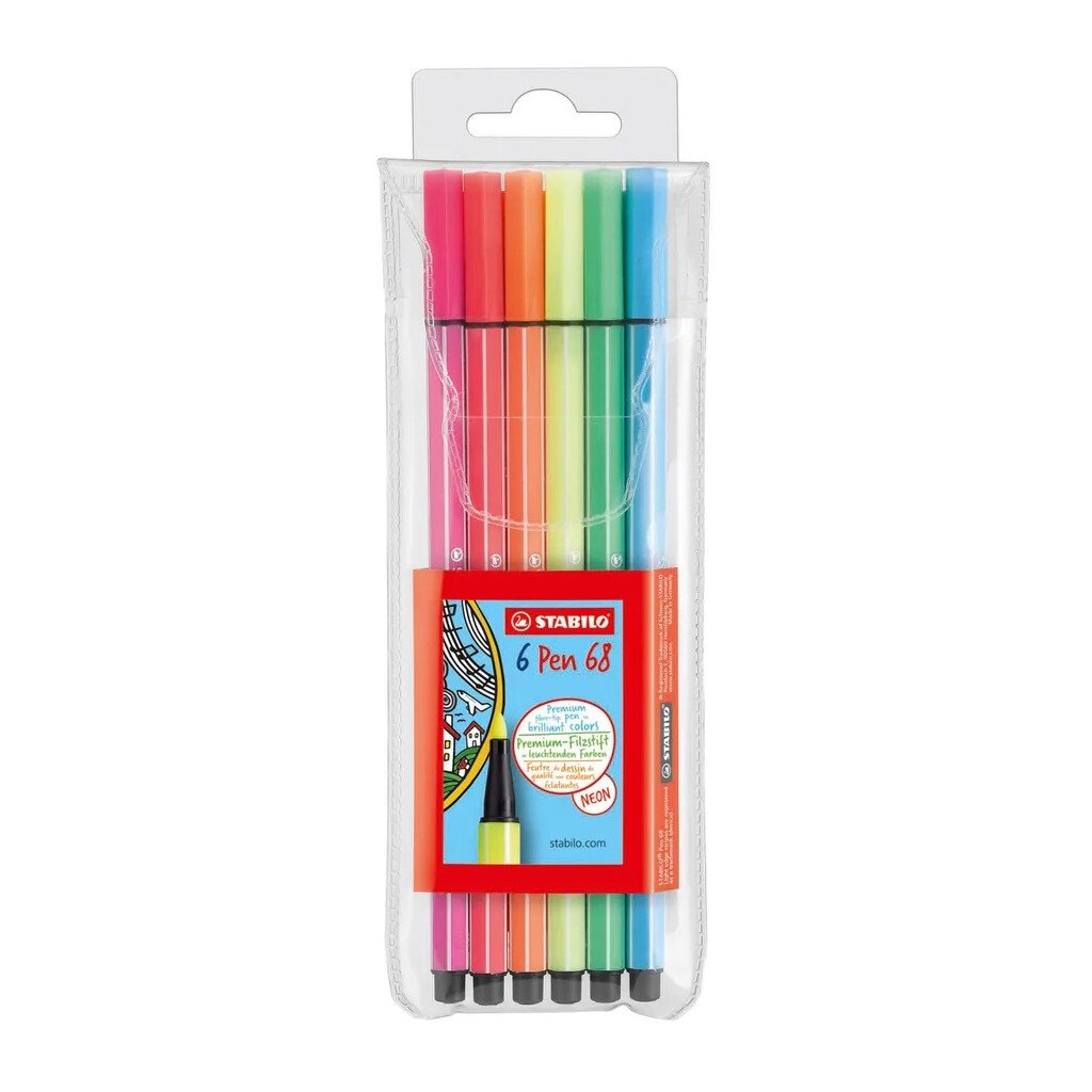 Pennarello Stabilo Pen 68 Neon: asortiti, ast. app. da 6 u. - immagine 2