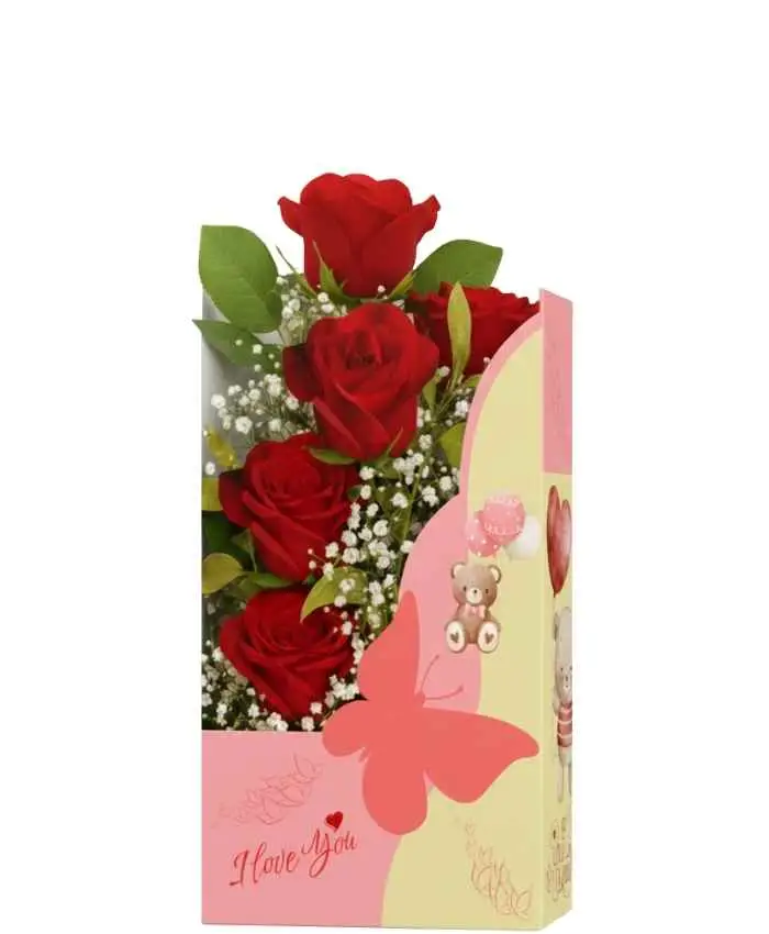 Fly Love Flower Box con poesia amore 24 pz in 4 fantasie - immagine 6