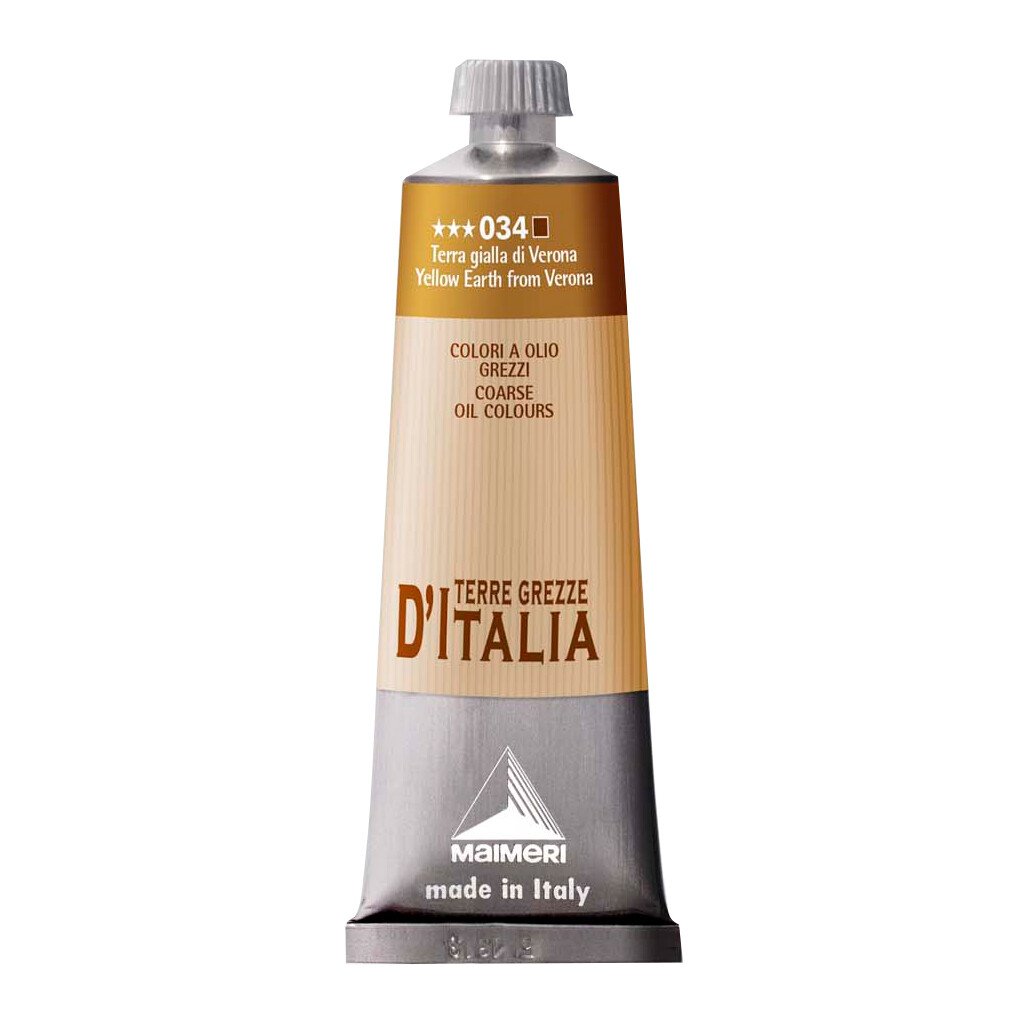 Colore ad olio Maimeri Terre Grezze D’Italia: terra gialla di Verona, 60 ml