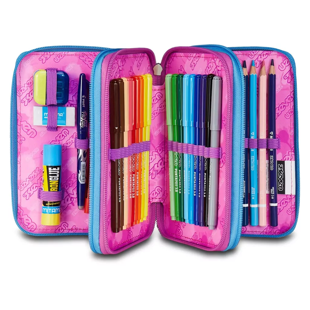 Astuccio 3 Zip Seven: Quick Graffiti Girl, con corredo - immagine 3
