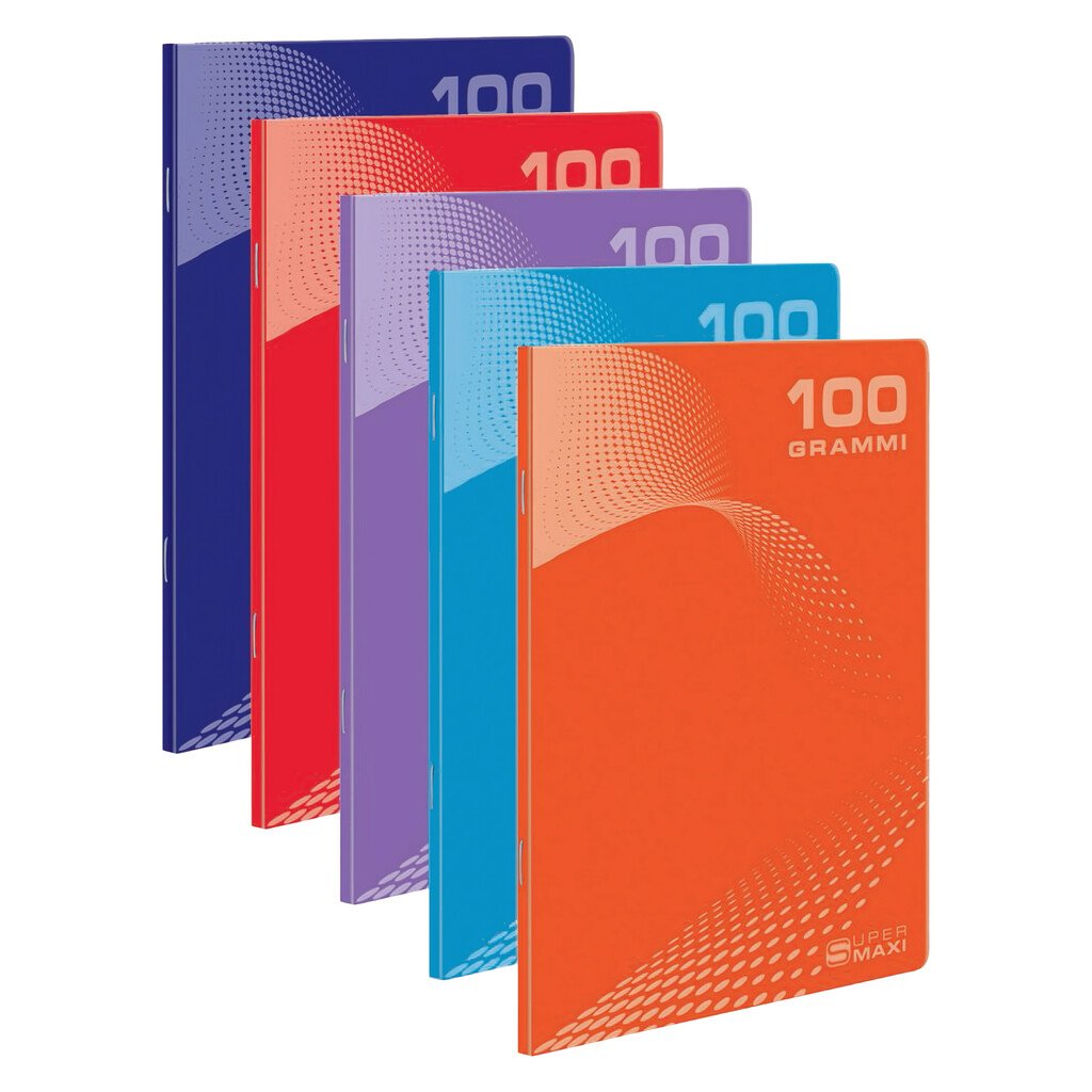 Super Maxi CIAC: 21 X 29.7 cm, rigatura B, 38 fogli, 100 g/mq, assortiti, cf. da 10 pz. - immagine 2