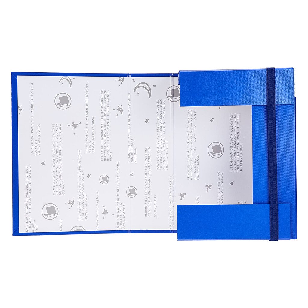 Cartella Porta progetti Arca Just: 25 X 35 cm, dorso 10 cm, chiusura con elastico piatto, blu - immagine 3