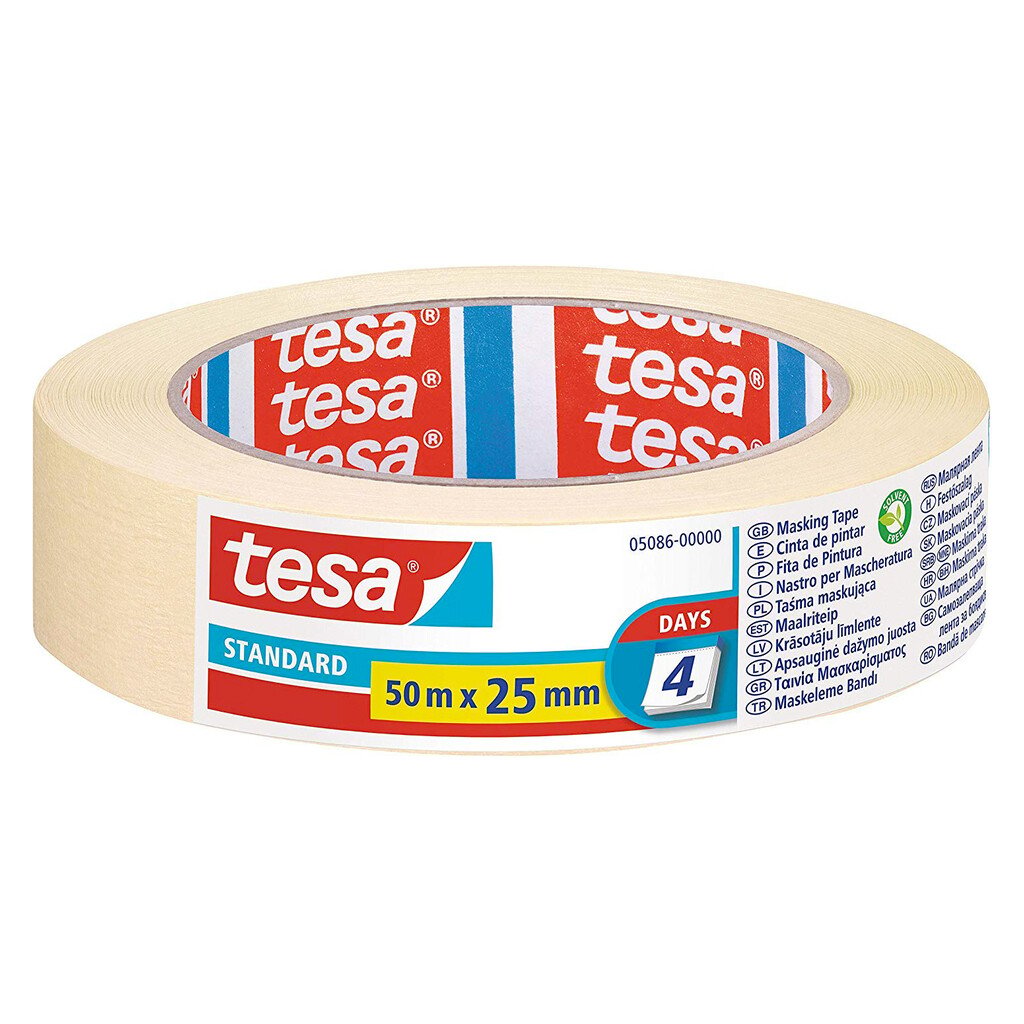 Nastro adesivo Tesa Masking Tape Standard: 25 mm, 50 m, avorio - immagine 2