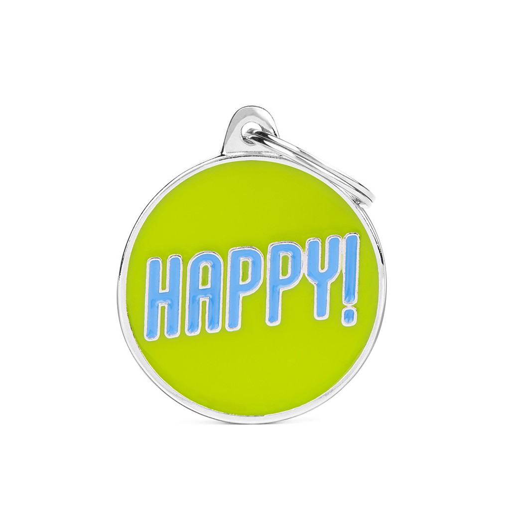 Medaglietta Cerchio Grande “Happy!” personalizzata - immagine 2