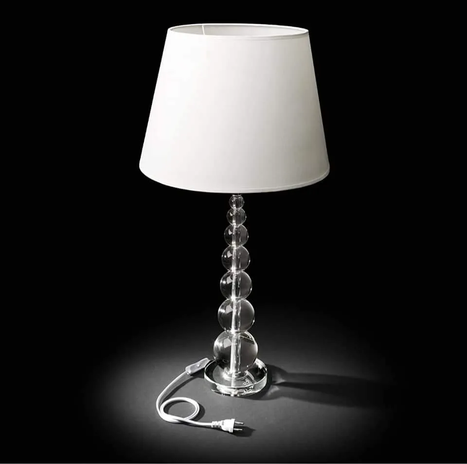 Lampada in cristallo con paralume 125x42cm - immagine 2