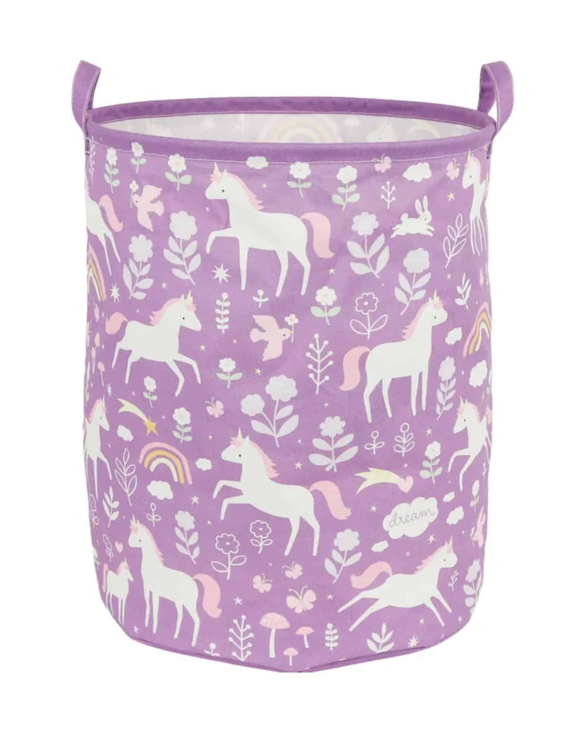 ALLC Cestino porta. 40x40x50cm STBAUD29 Unicorn dreams - immagine 2