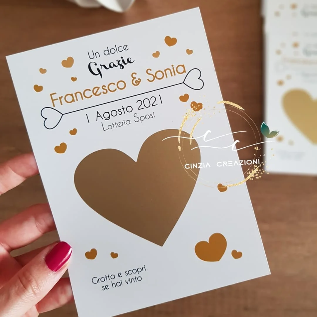gratta e vinci matrimonio cuoricini oro - immagine 2