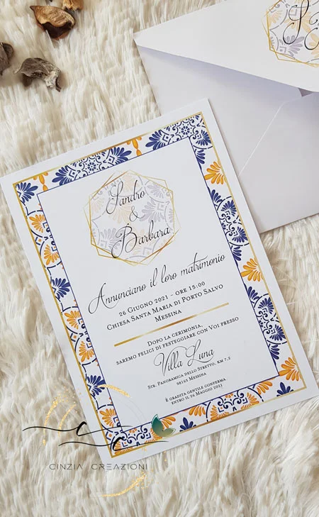 partecipazioni matrimonio maioliche - immagine 5