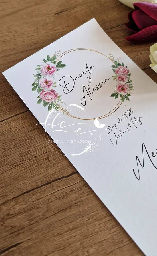 menu matrimonio Peonie - immagine 3