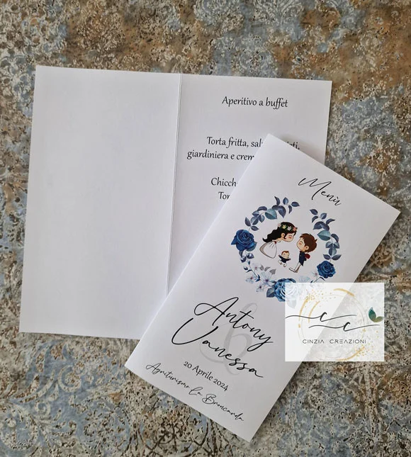 menu matrimonio rose blu - immagine 4