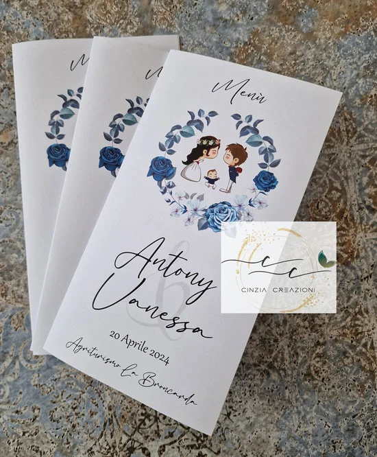 menu matrimonio rose blu - immagine 3