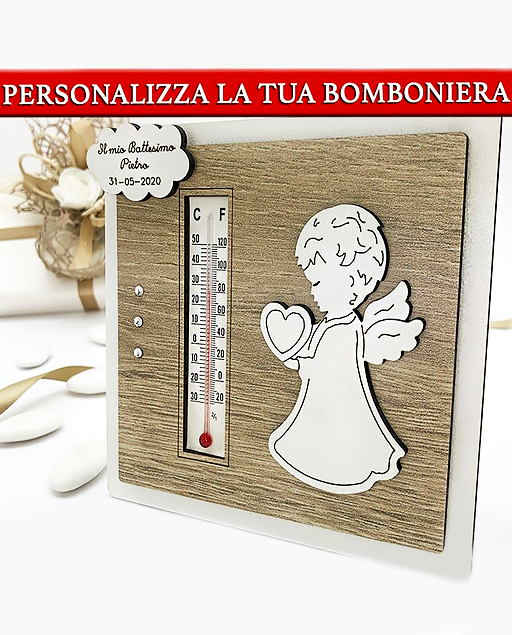 QUADRETTO TERMOMETRO ANGELO CUSTODE PERSONALIZZATO - immagine 2