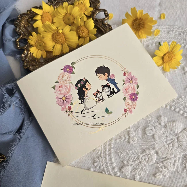 zampine rosee – partecipazioni matrimonio - immagine 2
