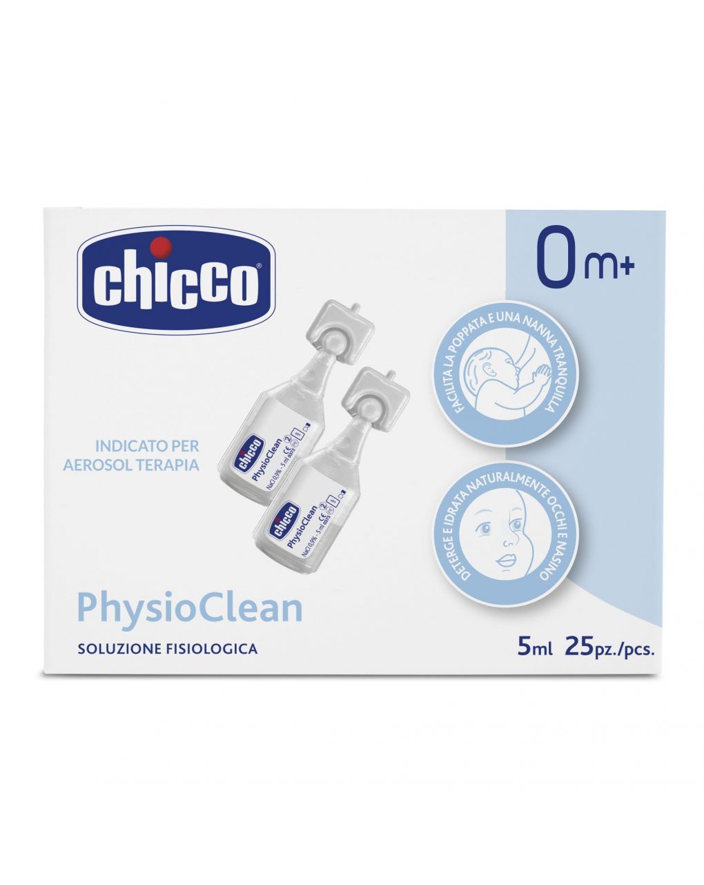 Soluzione fisiologica physioclean 5 ml 25 pz – chicco - immagine 2
