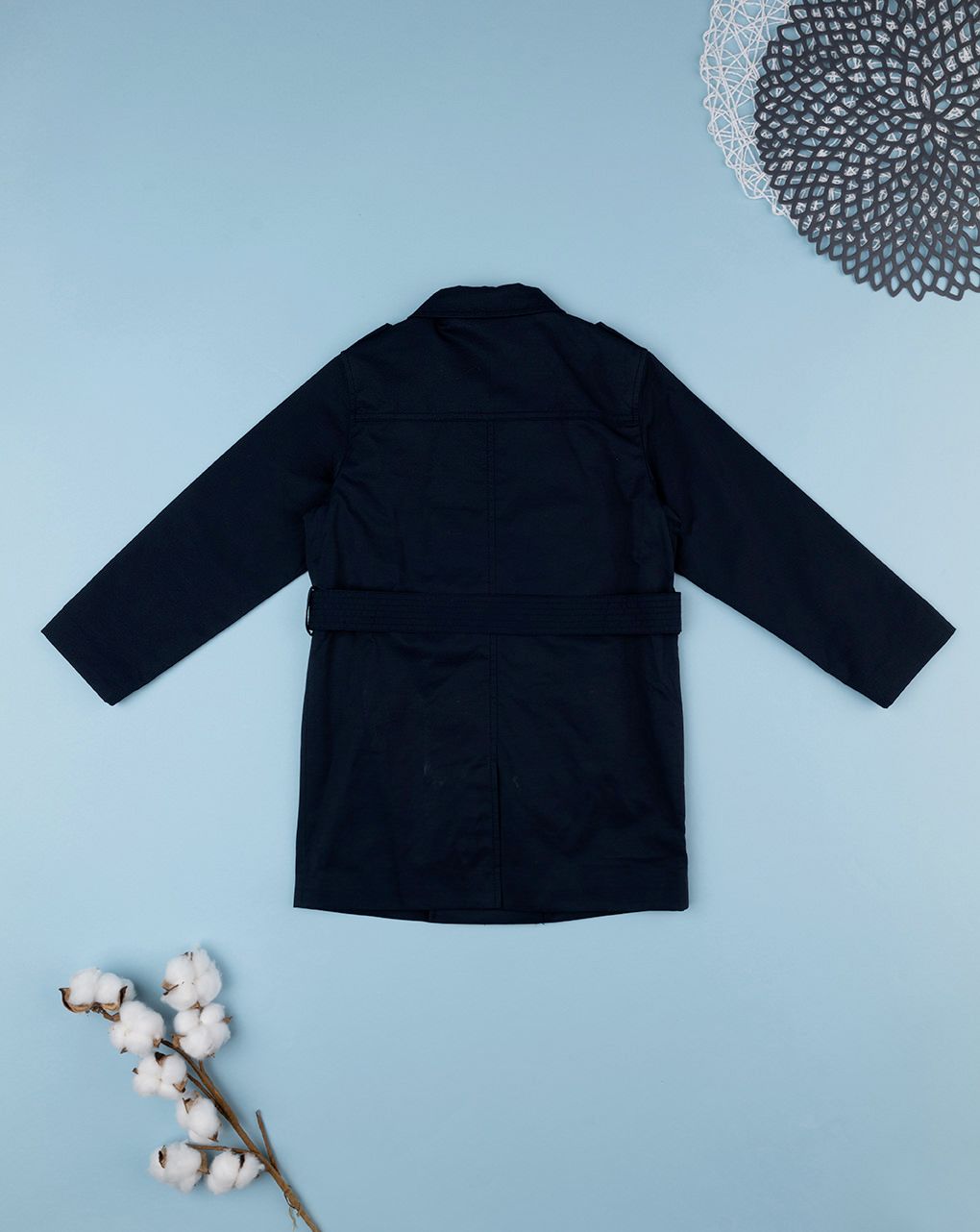Giacca trench bimbo blu notte - immagine 3