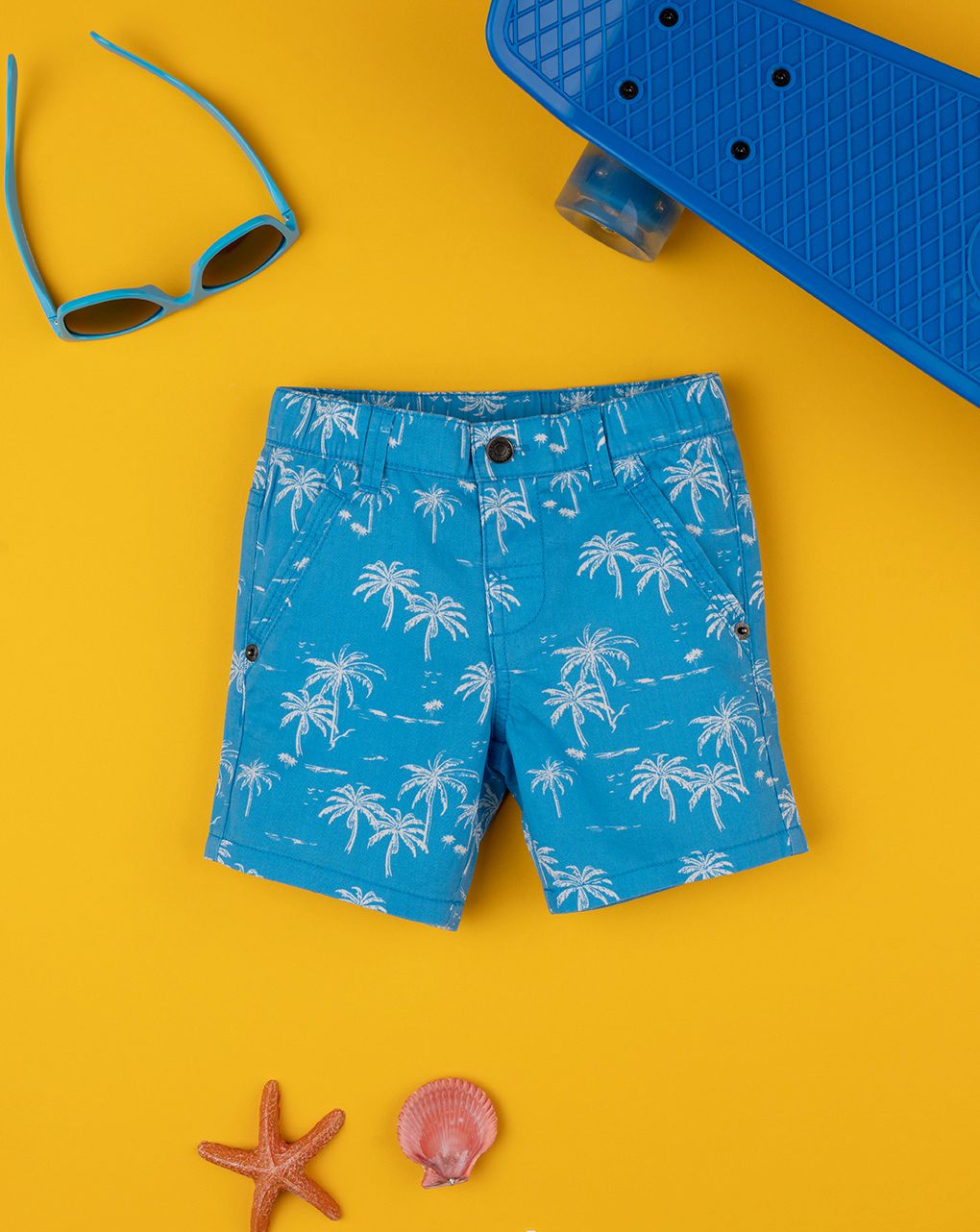 Bermuda azzurro bimbo twill allover - immagine 2