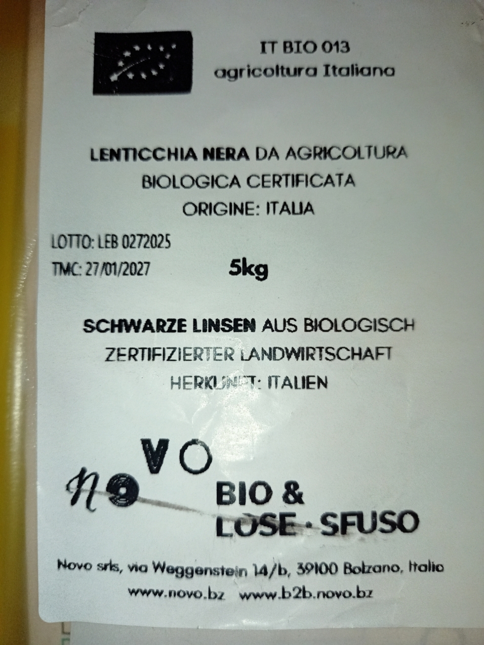 lenticchie nere italiane gr. 100 - immagine 3