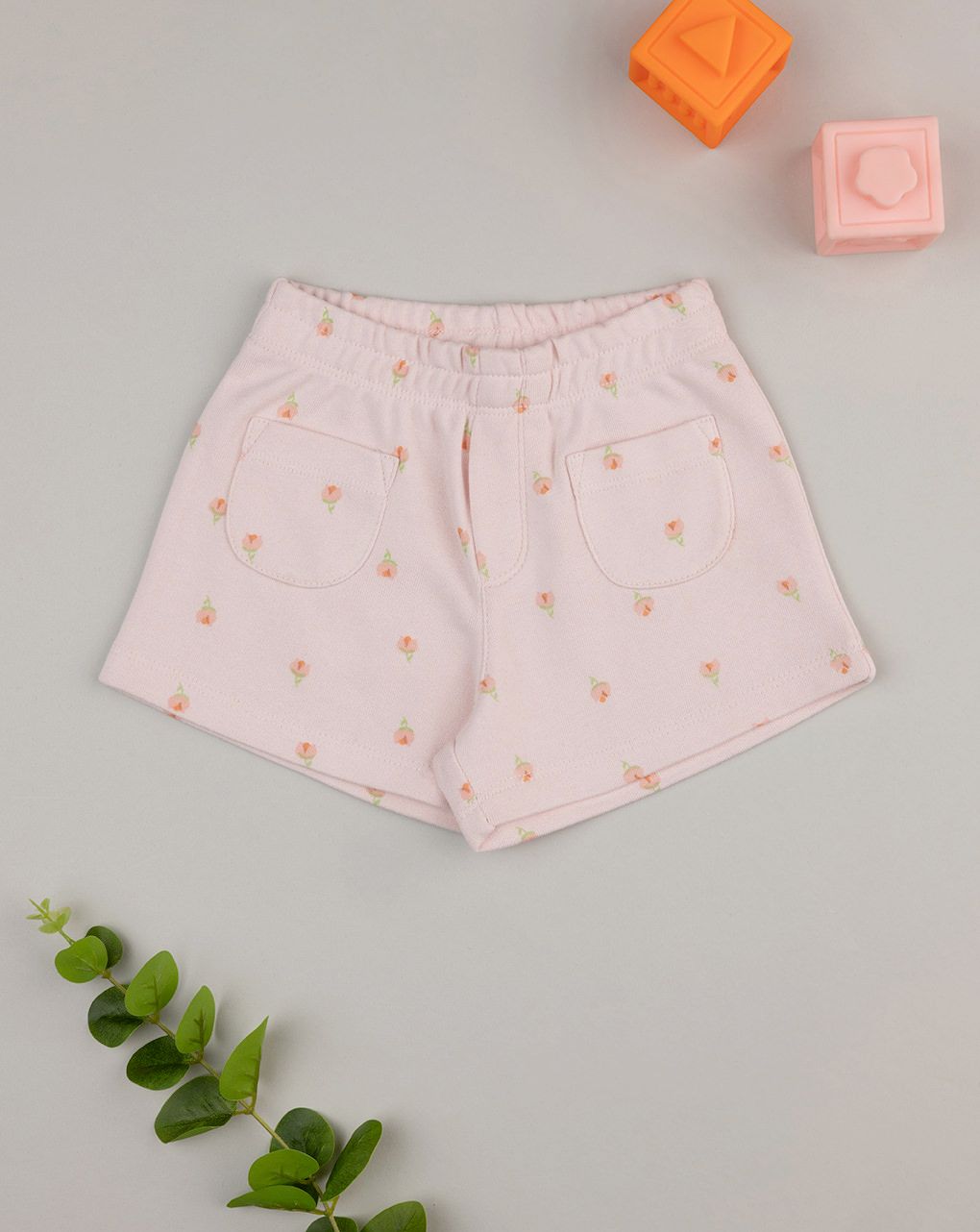 Shorts bimba rosa tulipani - immagine 2