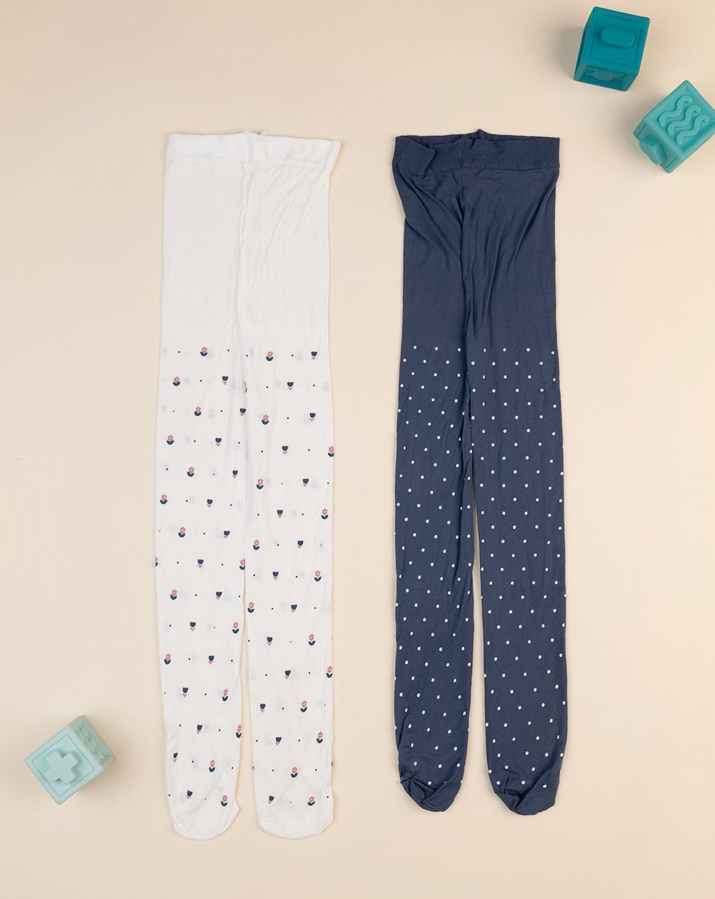 Pack 2 collant bambina “fiori” - immagine 3