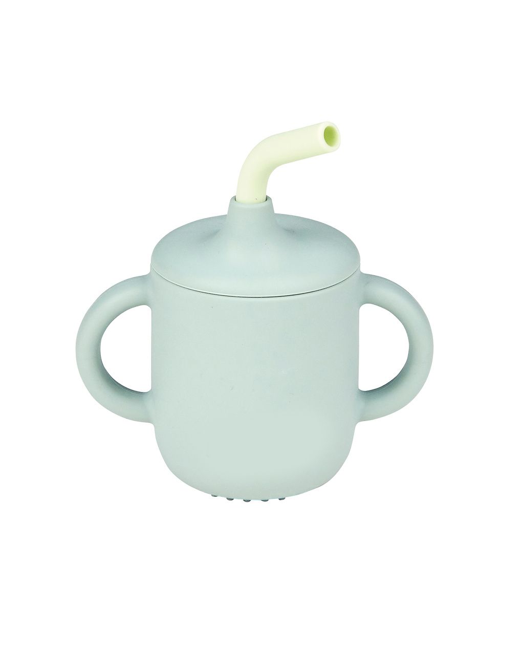 Tazza con cannuccia in silicone verde – nattou - immagine 2