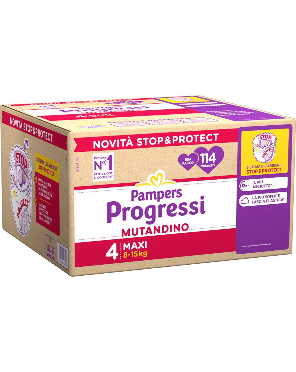 Progressi mutandino taglia 4 maxi esa pacco x114 – pampers - immagine 2