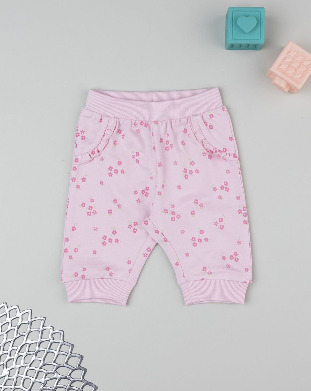 Pantalone bimba rosa allover - immagine 2