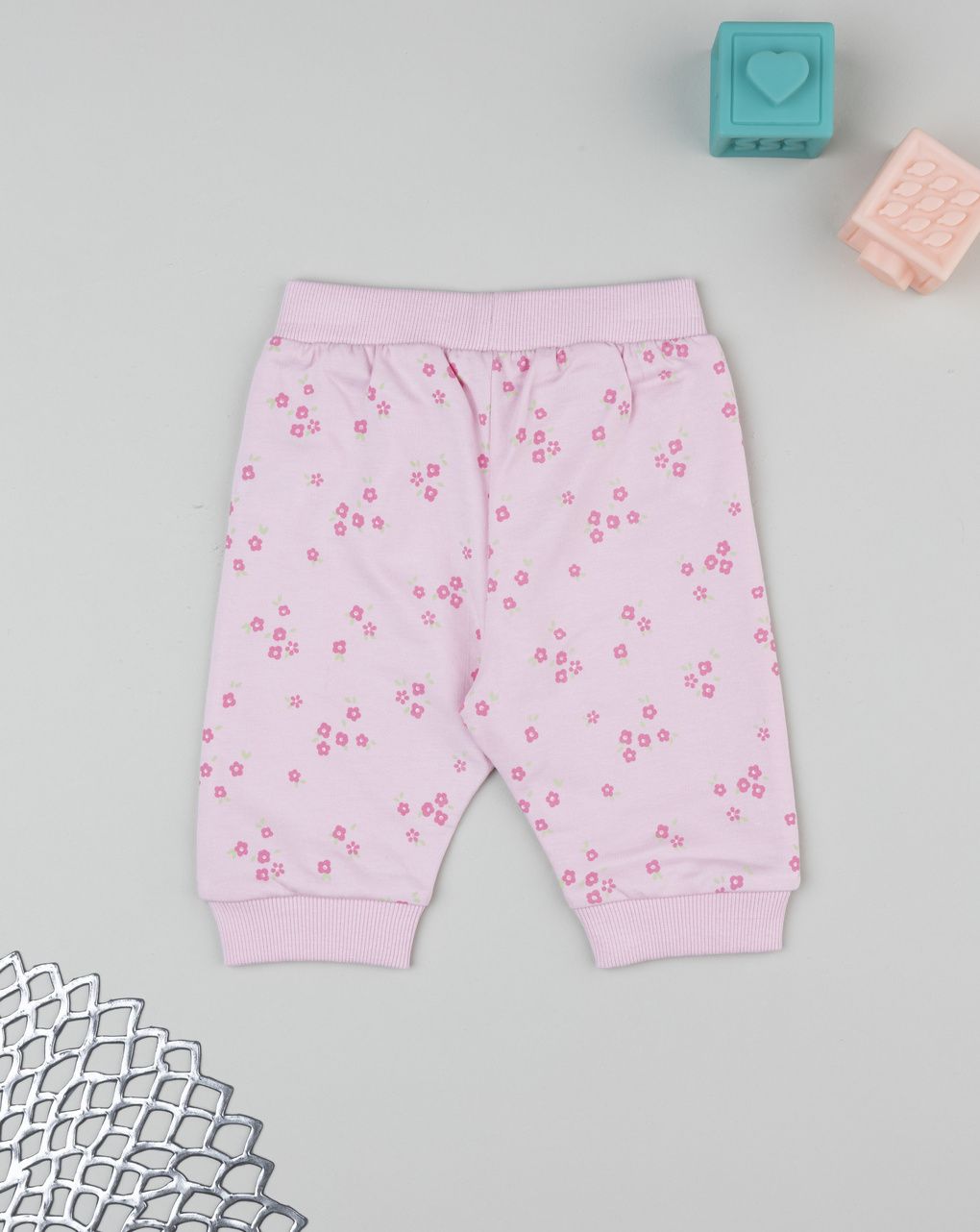 Pantalone bimba rosa allover - immagine 3
