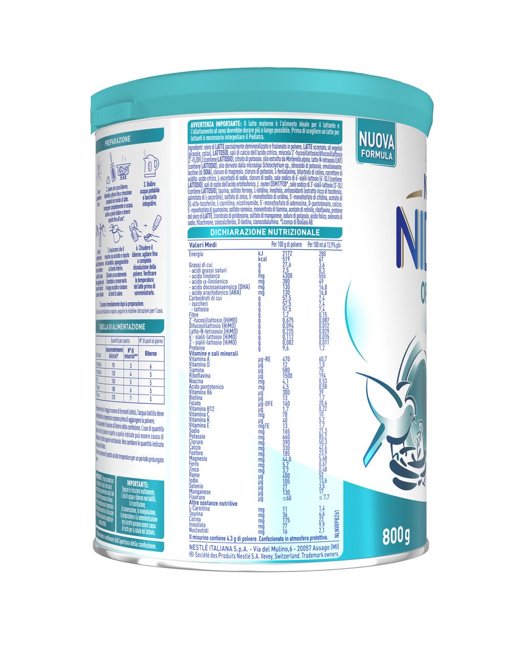 Nidina optipro 1 dalla nascita latte per lattanti in polvere 800g – nestlé - immagine 4