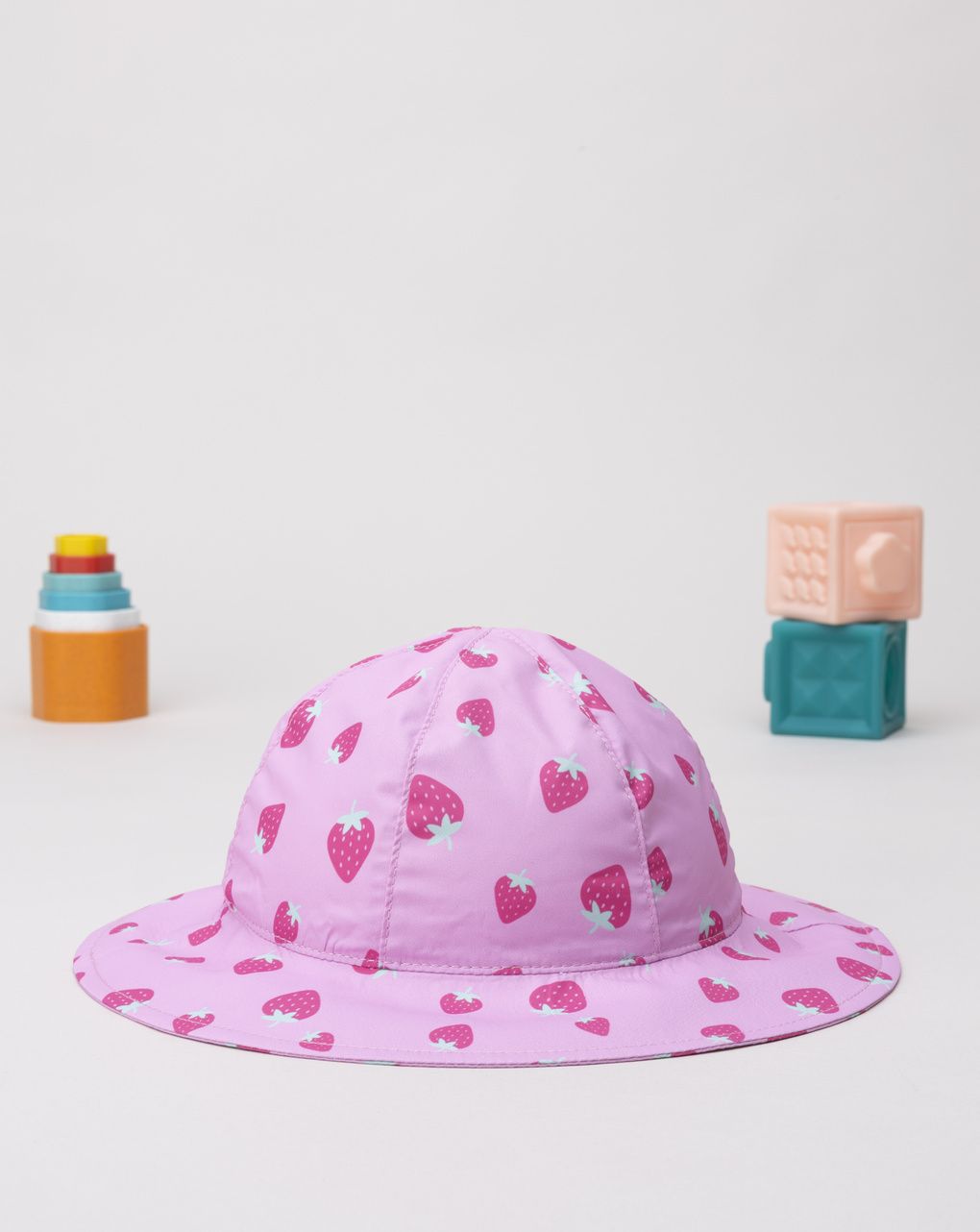 Cappello mare bimba rosa fragole - immagine 2