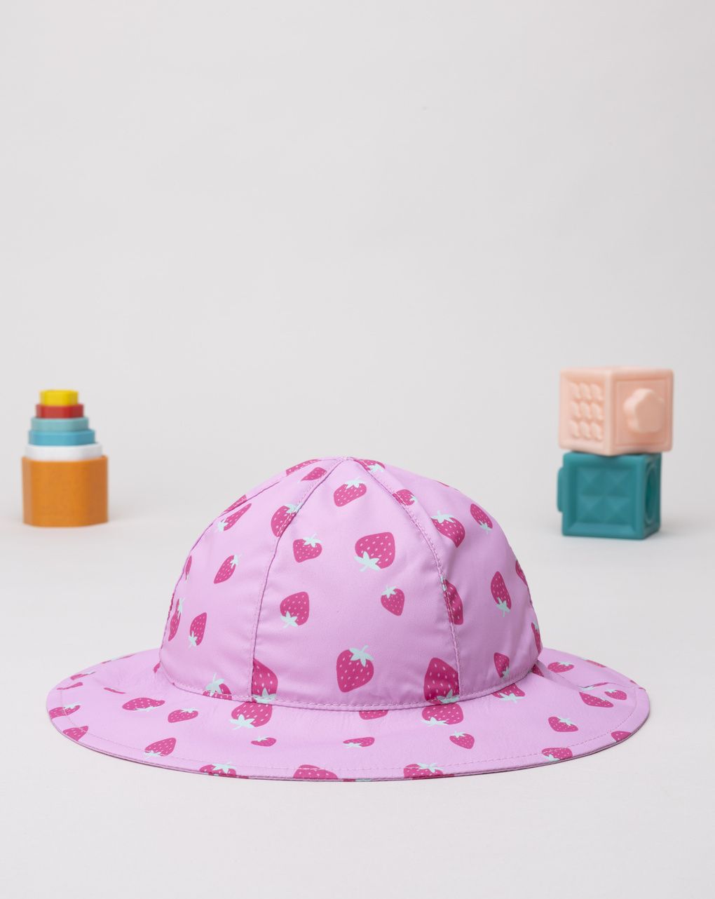 Cappello mare bimba rosa fragole - immagine 3