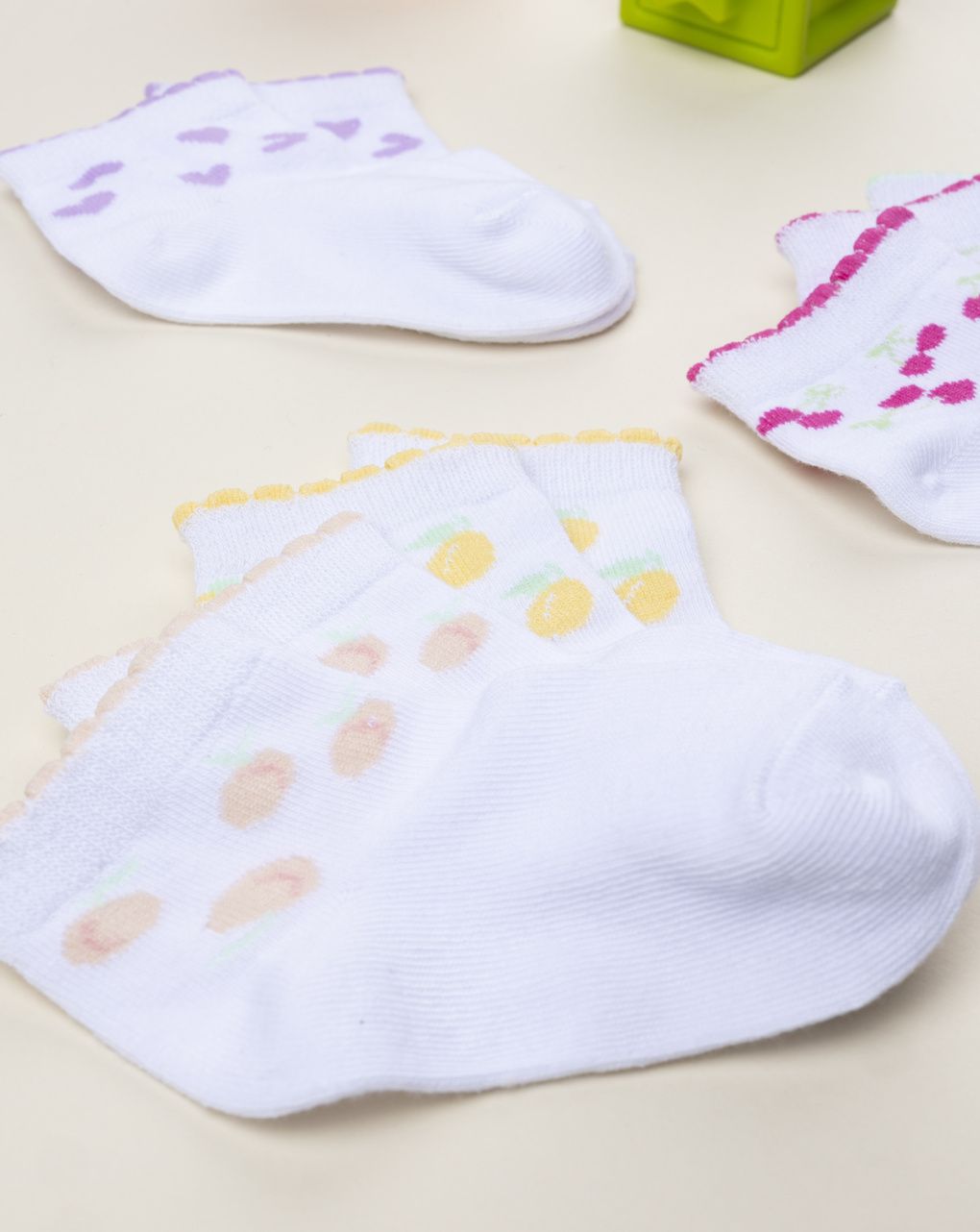 Pack 5 calze corte bimba frutta - immagine 4