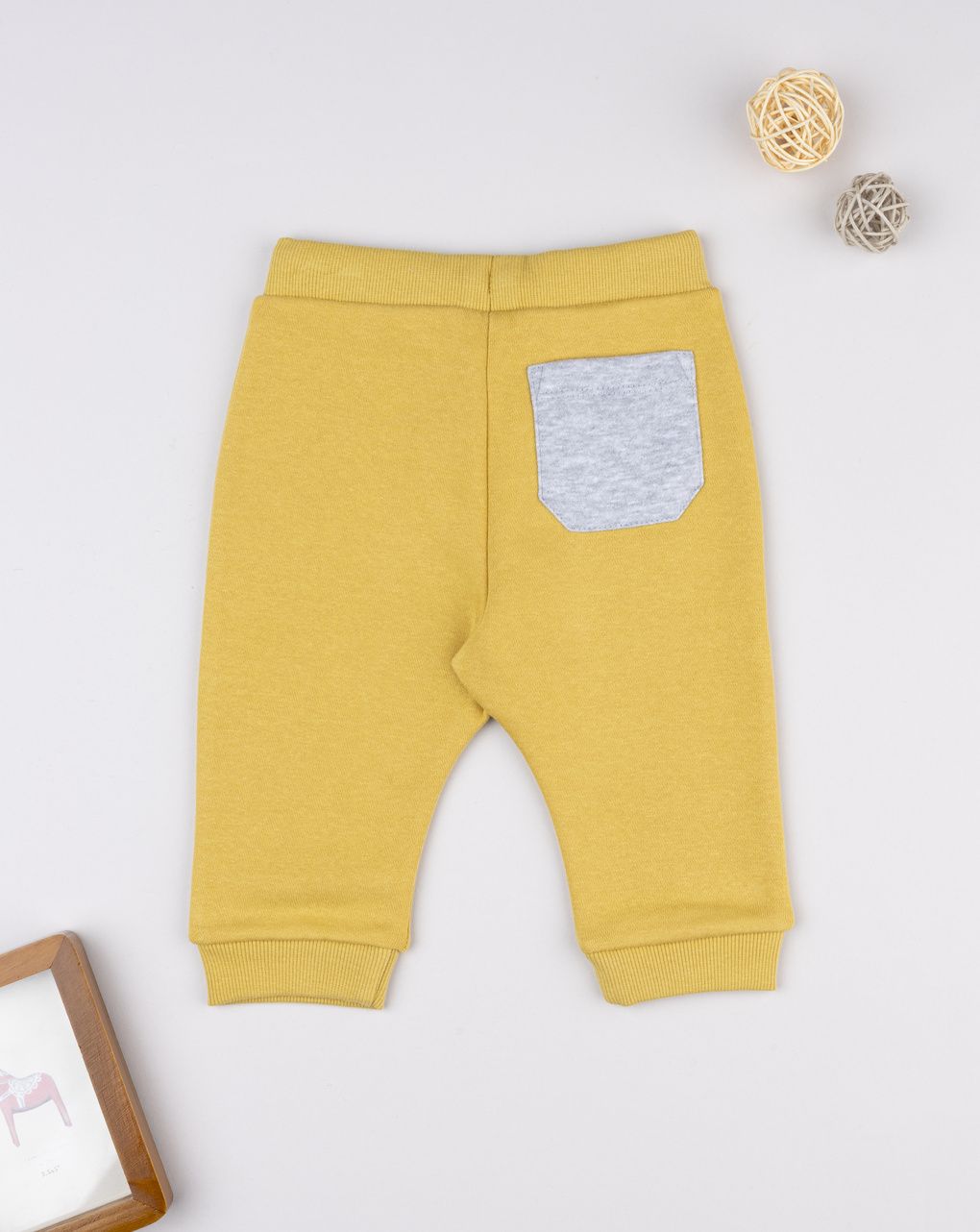 Pantalone felpato bimbo giallo “dinosaur” - immagine 3