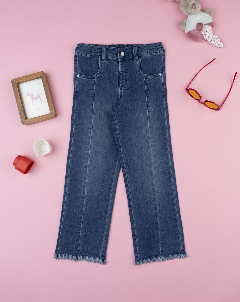 Pantapalazzo denim bambina - immagine 2