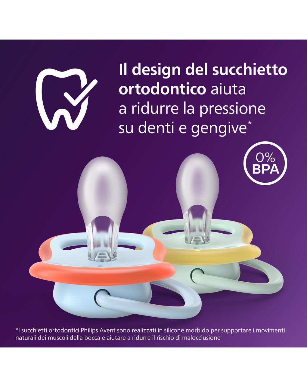 Succhietti ultra air 0-6m foglia e leopardo, a base vegetale – set da 2 ciucci – philips avent - immagine 5