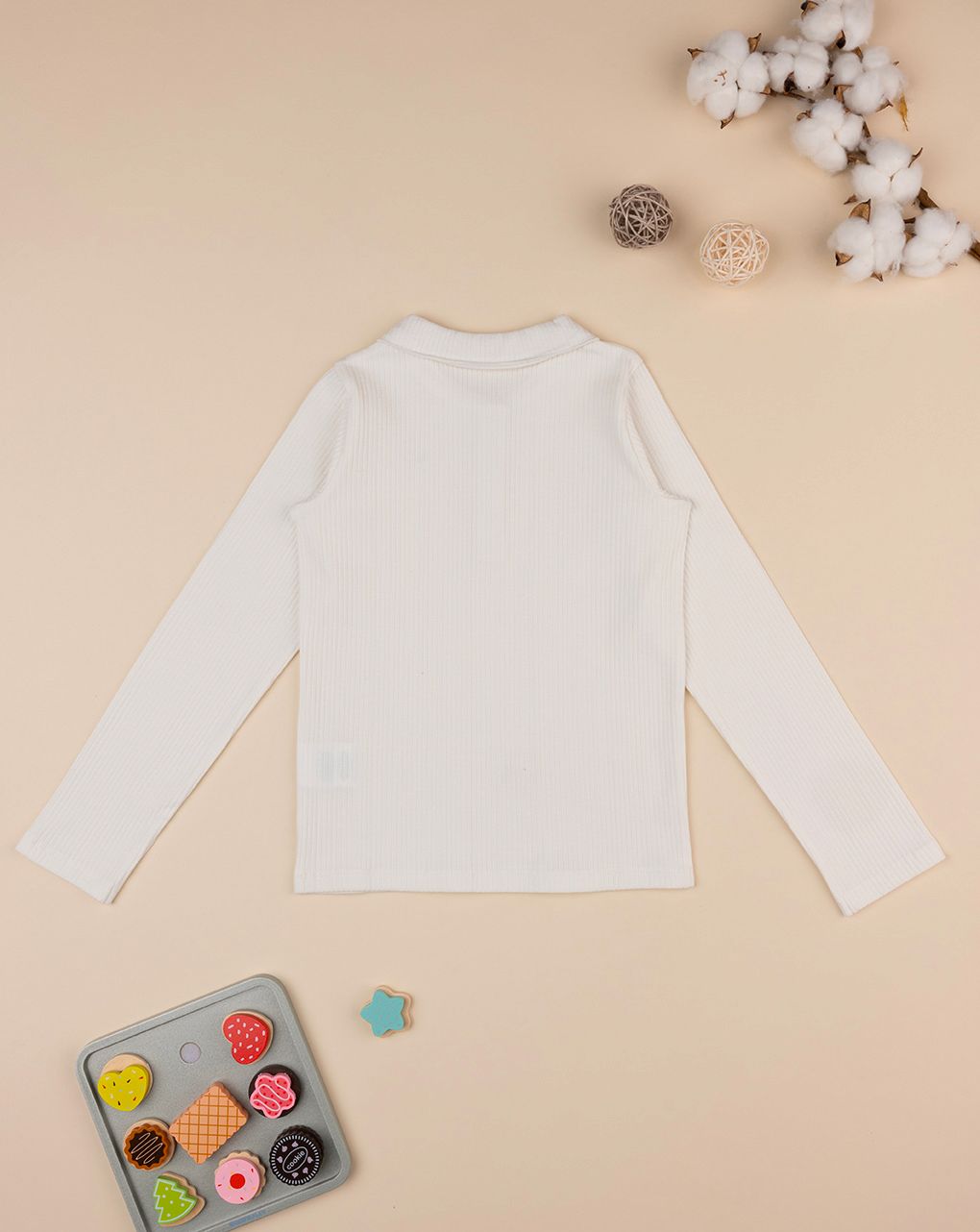 T-shirt costina bimba bianca - immagine 3