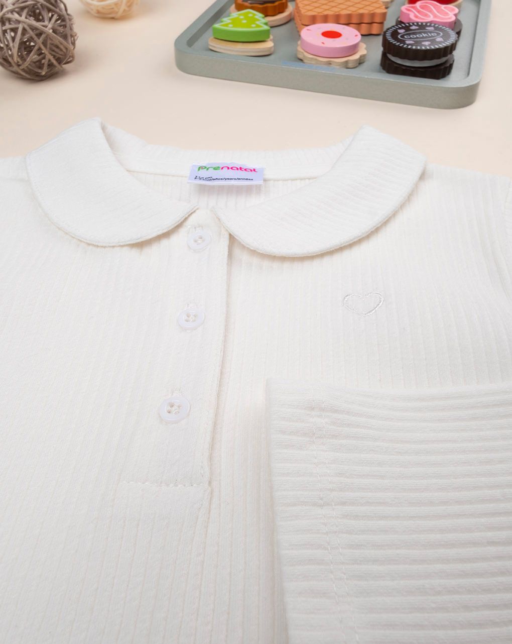 T-shirt costina bimba bianca - immagine 4