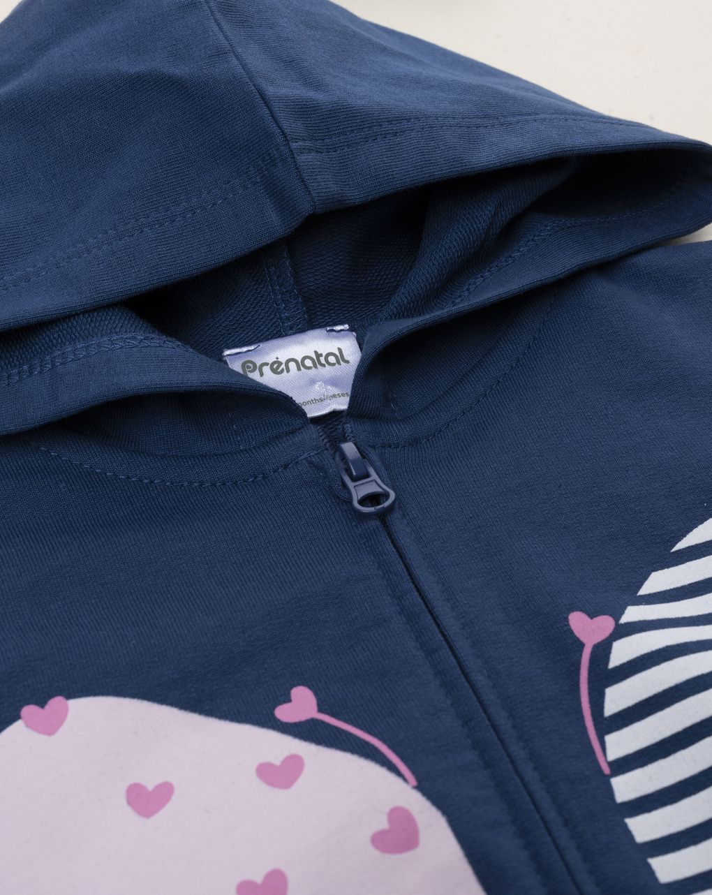Felpa bimba blu farfalle con cappuccio - immagine 4