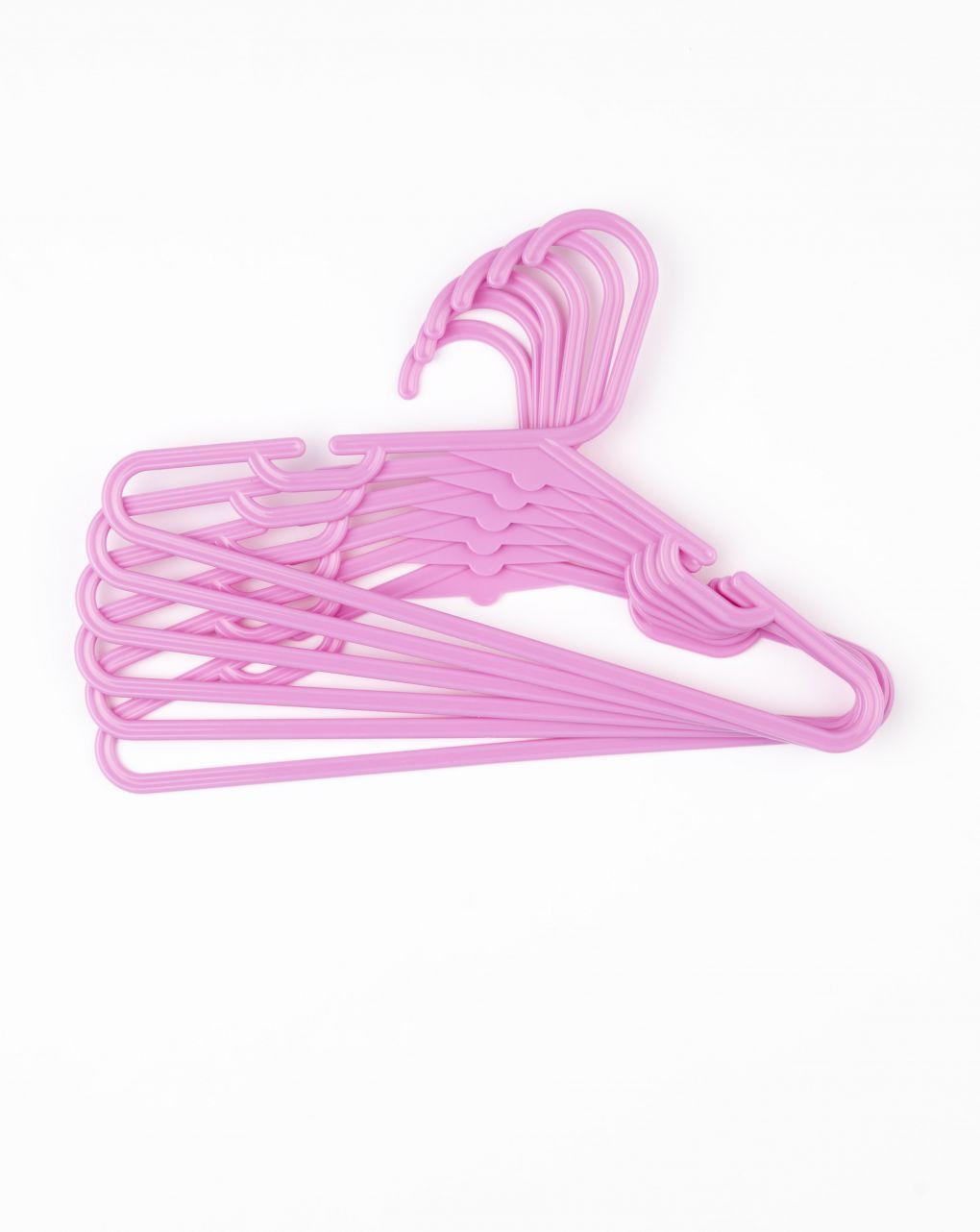 Appendiabiti per bambini in plastica rosa 6 pezzi – giordani - immagine 3