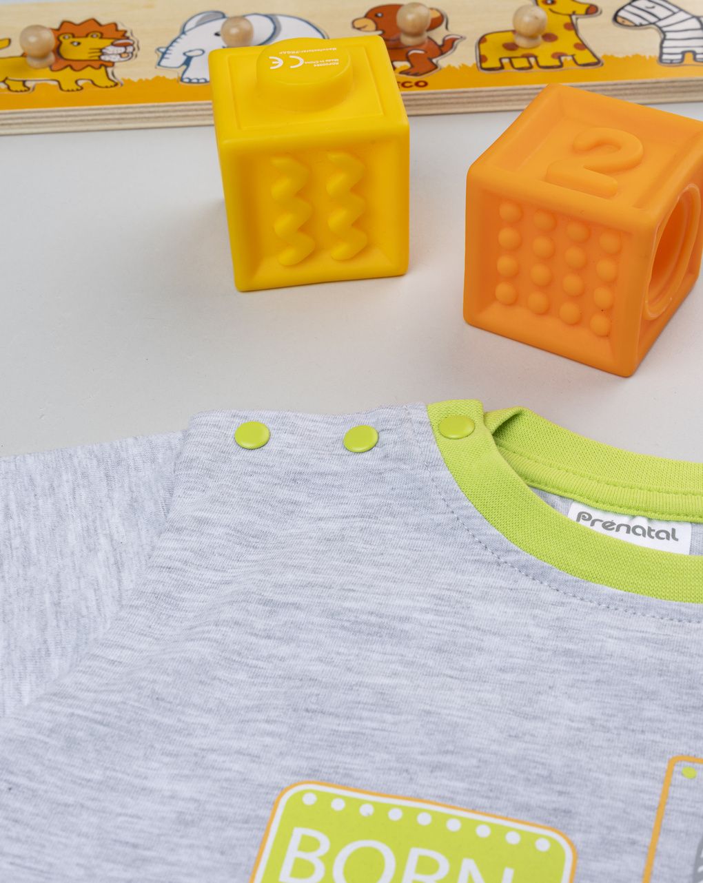 Pigiama bimbo grigio/verde - immagine 4