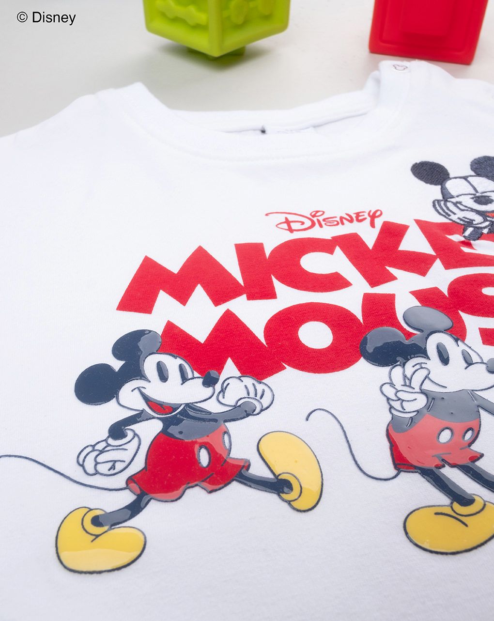 T-shirt bimbo mickey mouse bianca - immagine 4