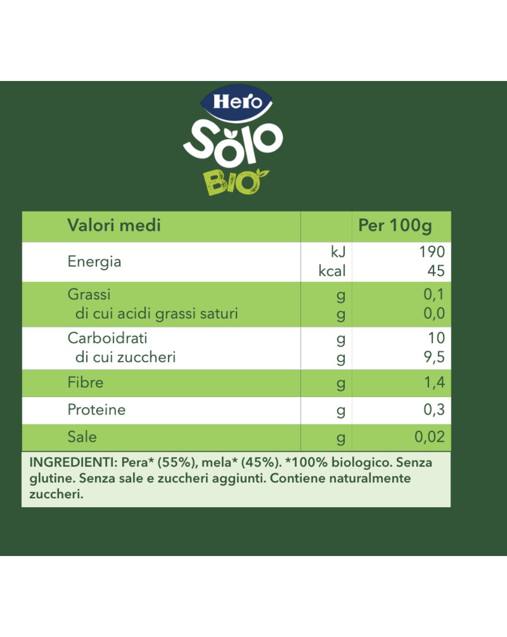 Omogeneizzato solo pera mela 4x120g – hero - immagine 3