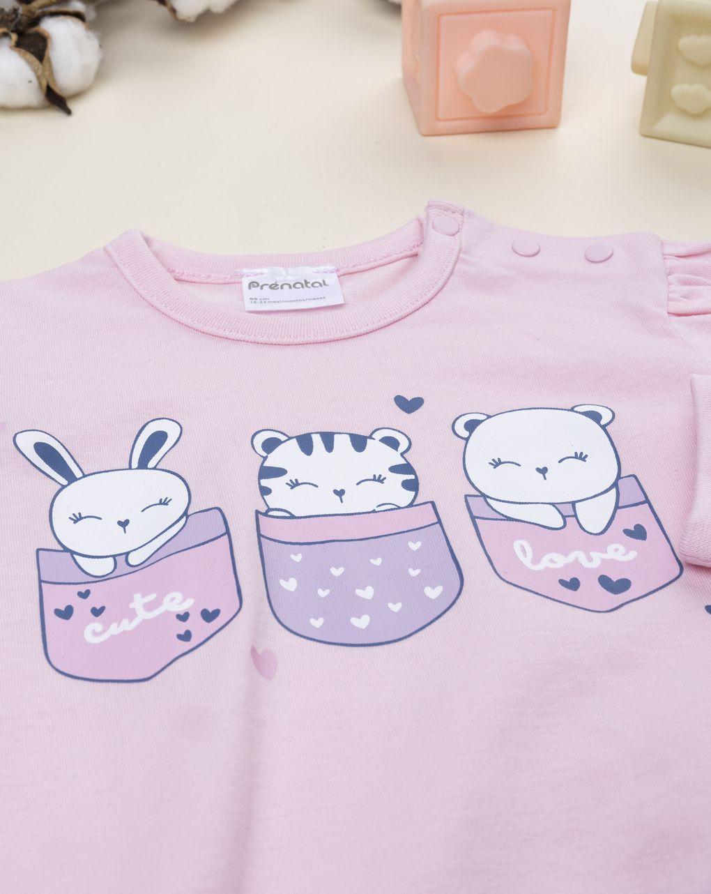 Pigiama 2 pezzi bimba rosa/blu - immagine 4