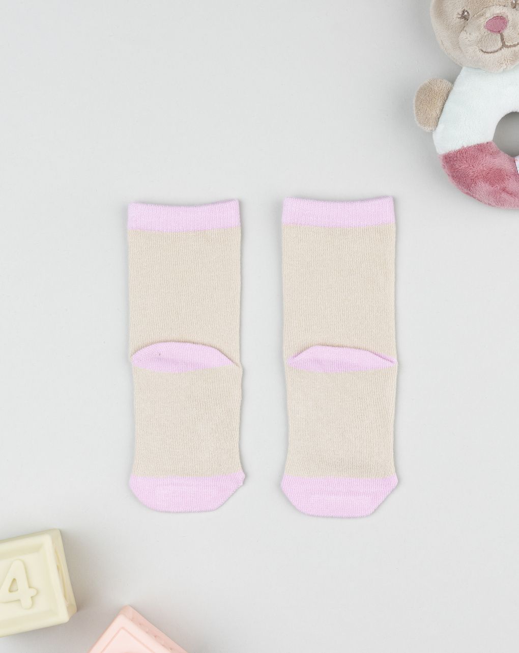 Antiscivolo bimba beige/rosa koala - immagine 3