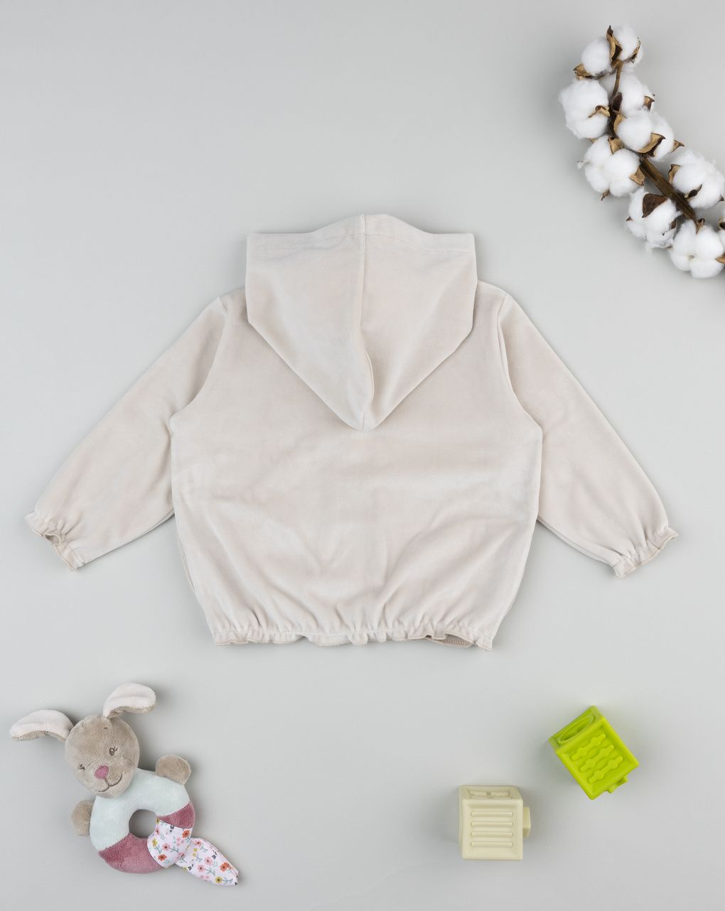 Felpa ciniglia bimba beige - immagine 3